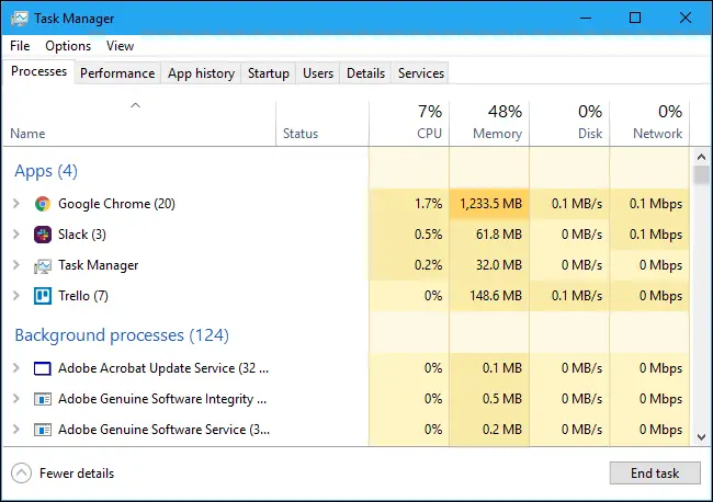 How to See Which Programs Are Using All Your Memory on Windows