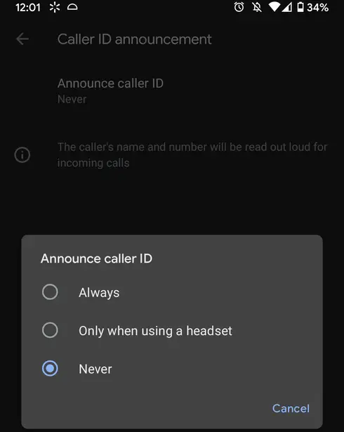 Google Phone app can now announce the caller ID for incoming phone calls