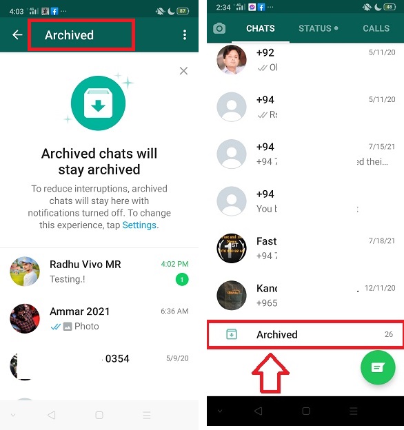 How to hide chats on Whatsapp?
